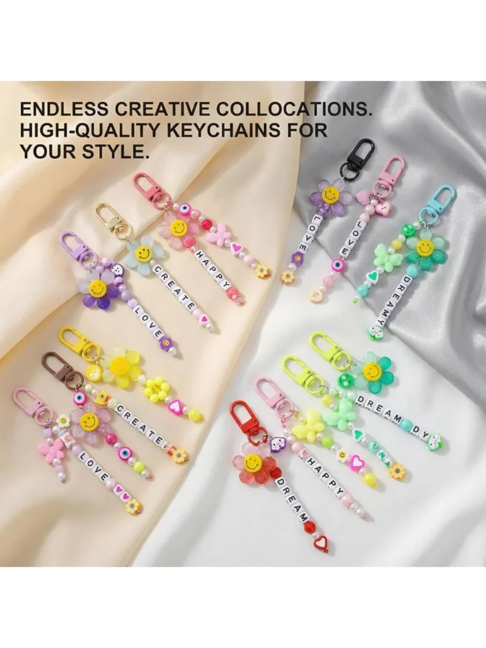 Colorful Lobster Claw Keychain Clips - 60pcs Bulk Swivel Clasps for DIY Crafts